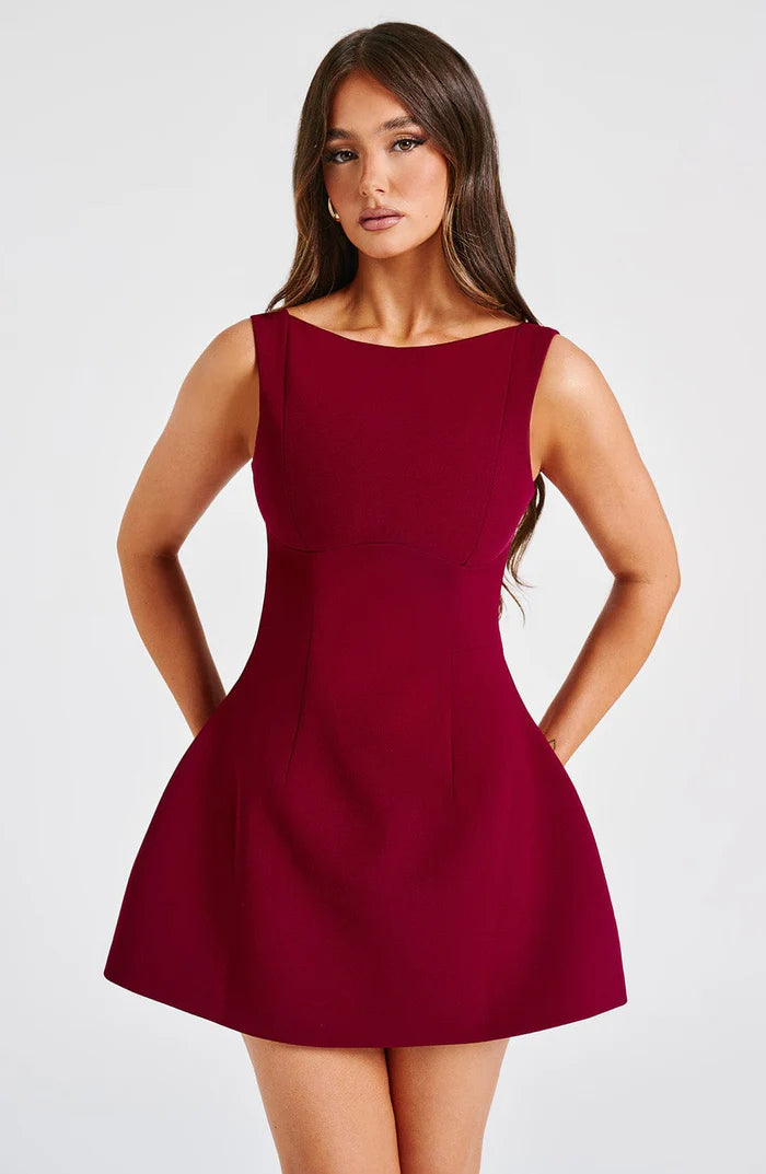 Elegant Backless Mini Dress