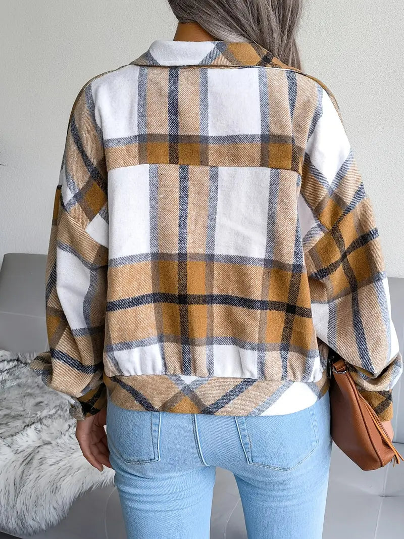 Trendy Cropped Plaid Flannel