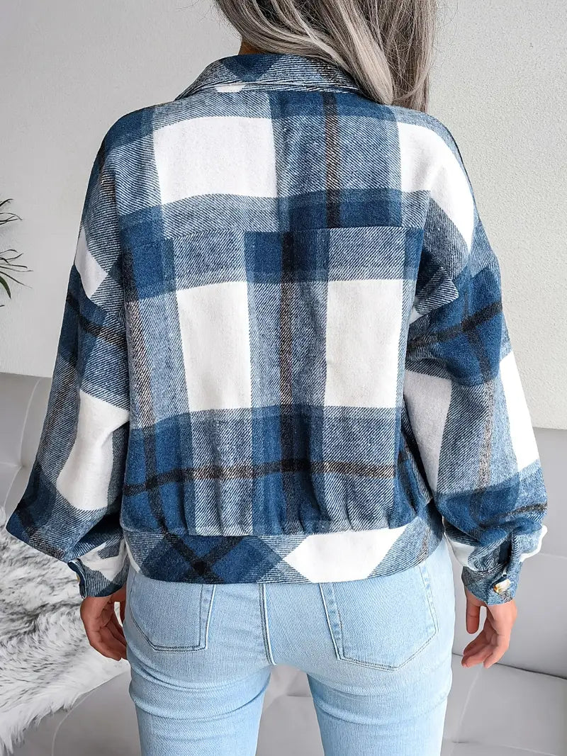 Trendy Cropped Plaid Flannel