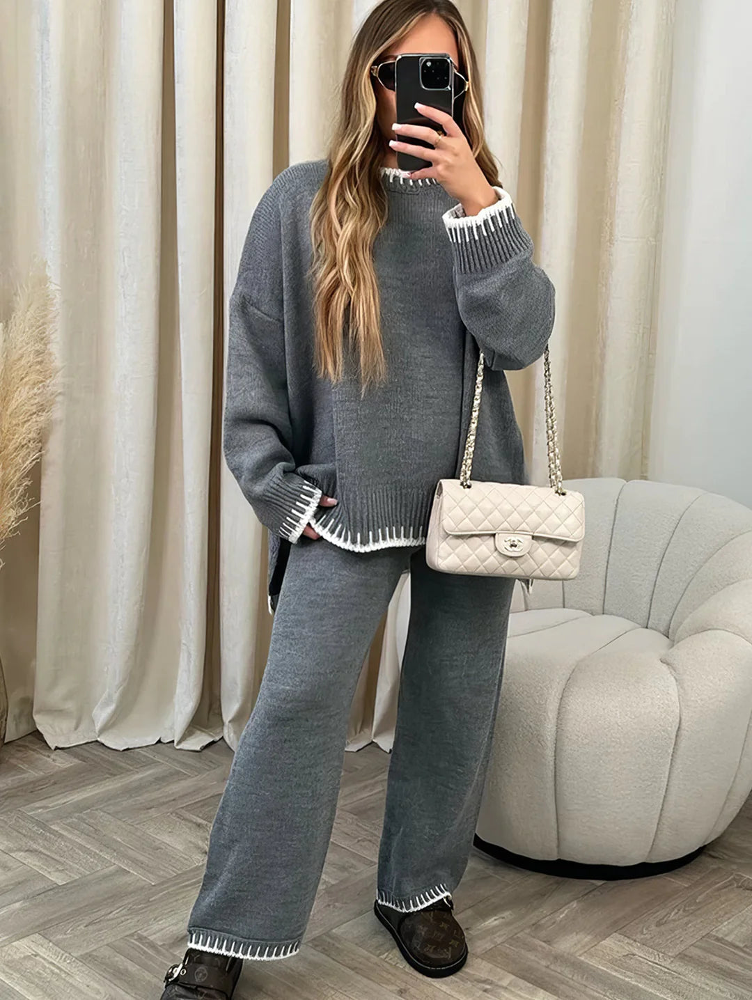 Chic Cozy Knitted Lounge Set